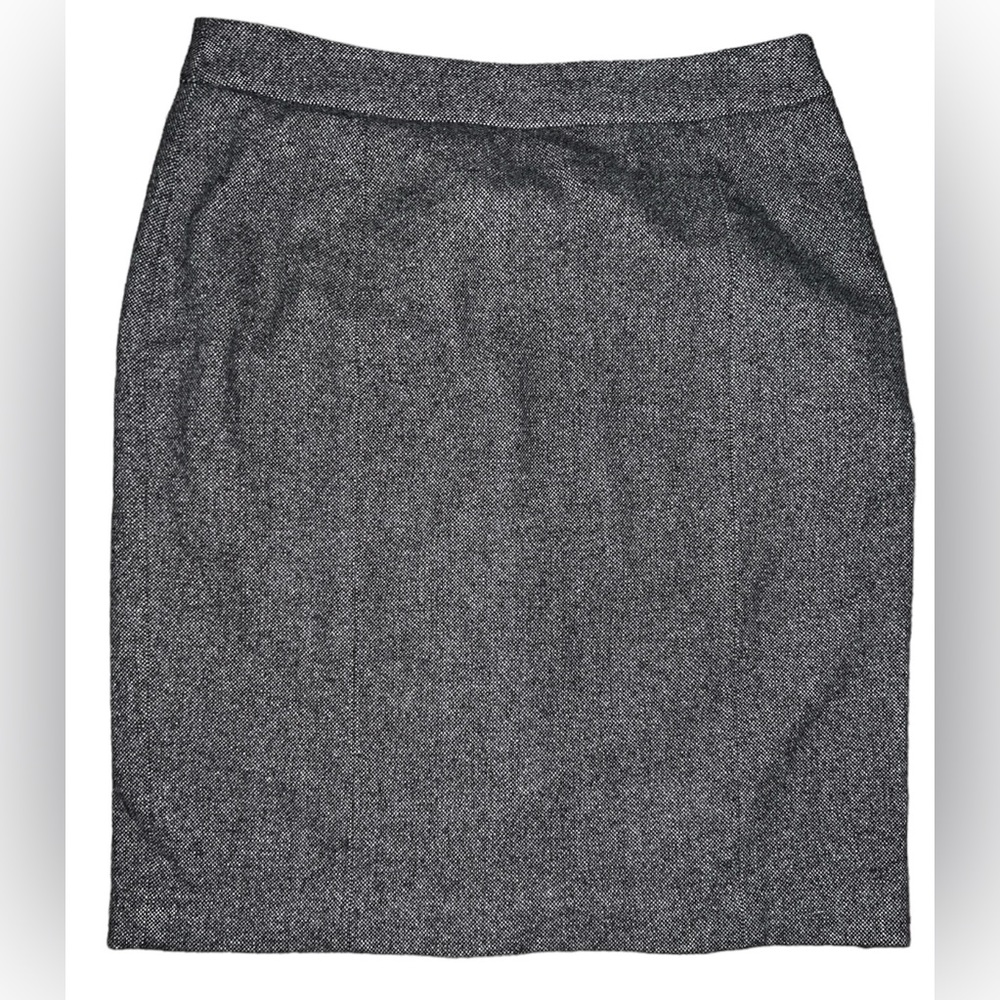 Brooks Brothers Brown Tweed Pencil Skirt Size 8 Wool Blend Knit Straight